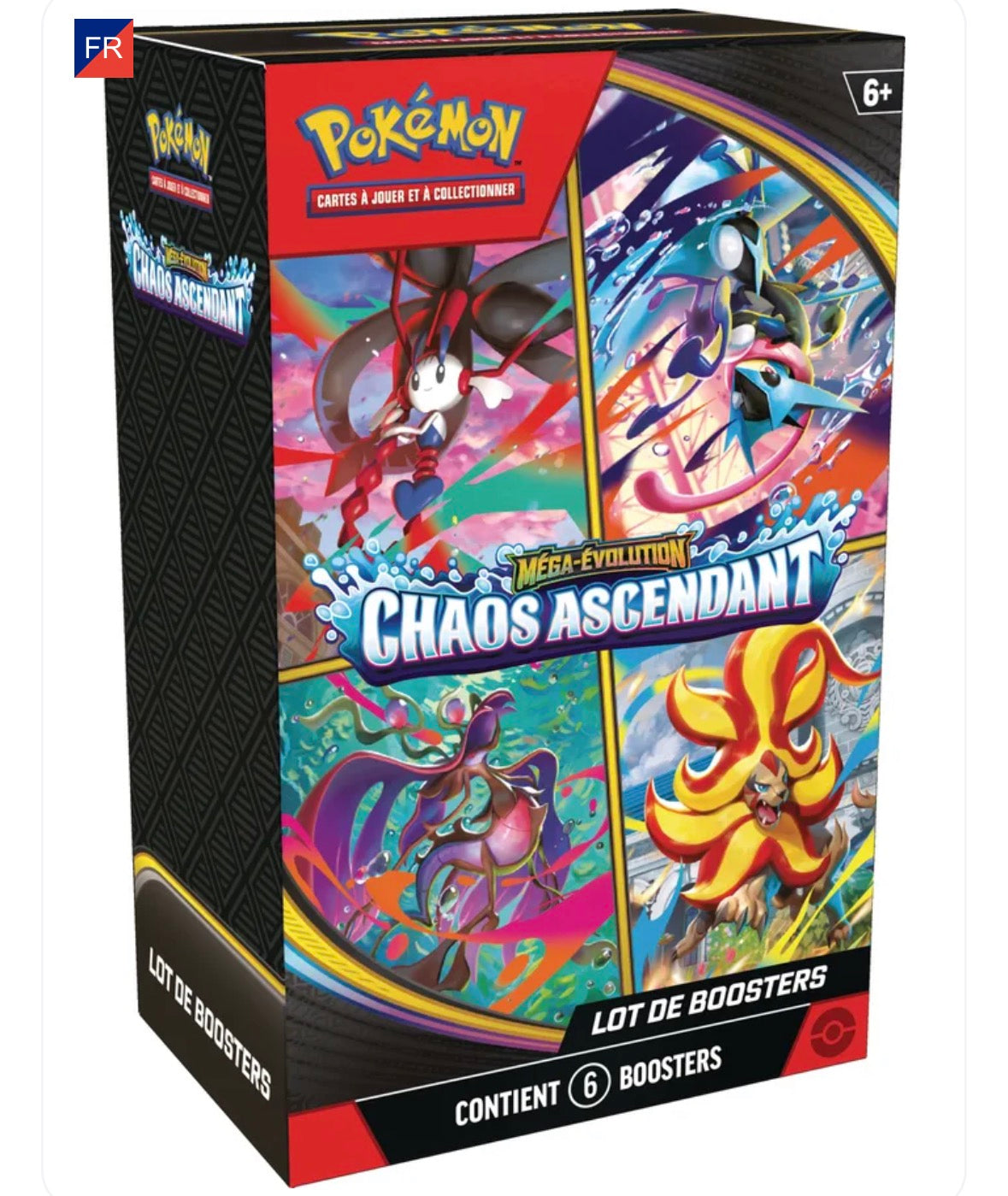 Pokémon JCC : Lot de 6 boosters Méga-Évolution ME04 Chaos Ascendant - FR