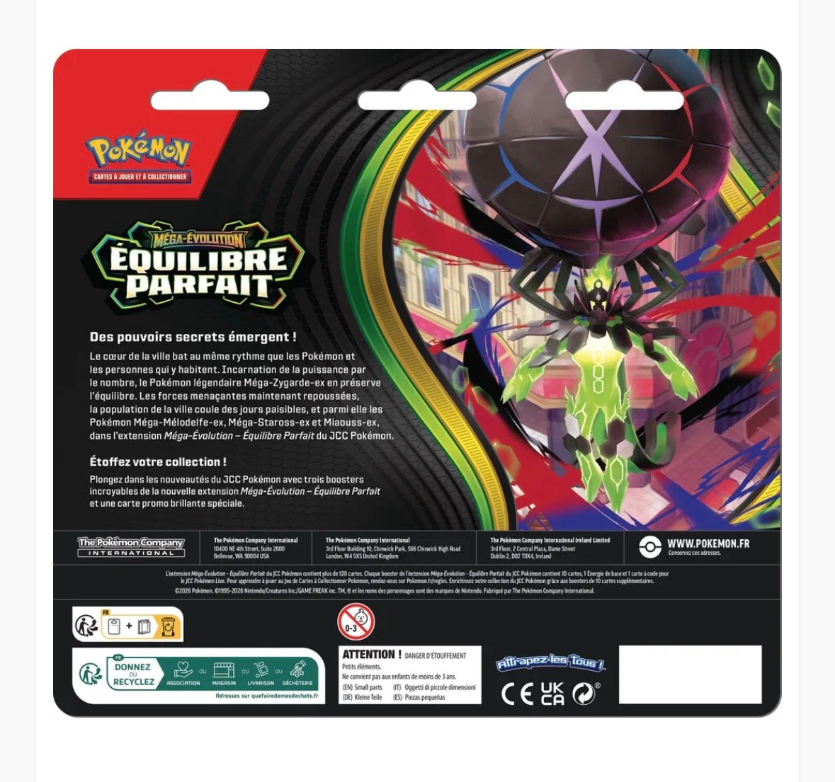 Pokémon JCC - Pack de 3 Boosters sous blister Méga-Évolution - ME03 Équilibre Parfait Germignon (1 blister aléatoire) - FR